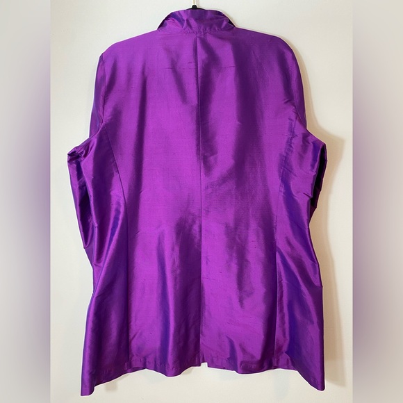 Mariko Silk Jacket in Dark Magenta Size L - Picture 9 of 10
